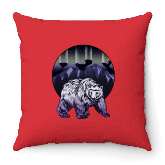 Alaska Gift USA Natur Bär Denali Grizzly Wald Throw Pillows
