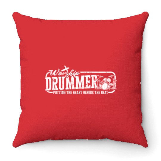 drumsticks Drum Music Christian Drummer church Throw Pillows