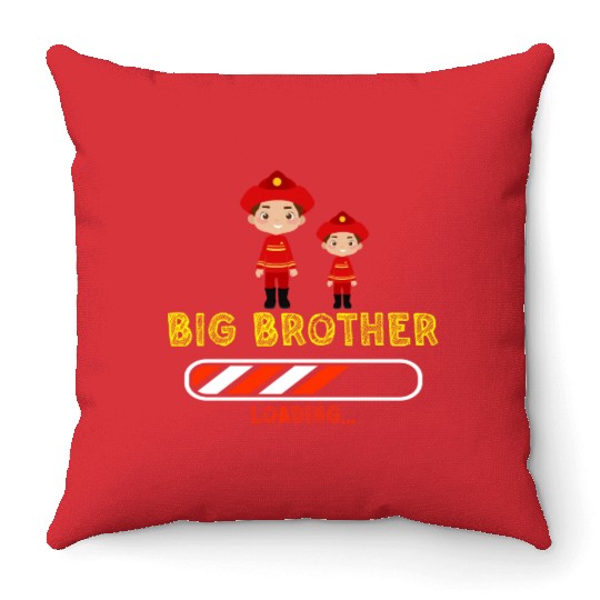 Big brother fire truck fireman 2023 Throw Pillows