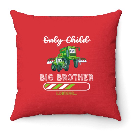 Big brother farmer tractor 2023 Throw Pillows