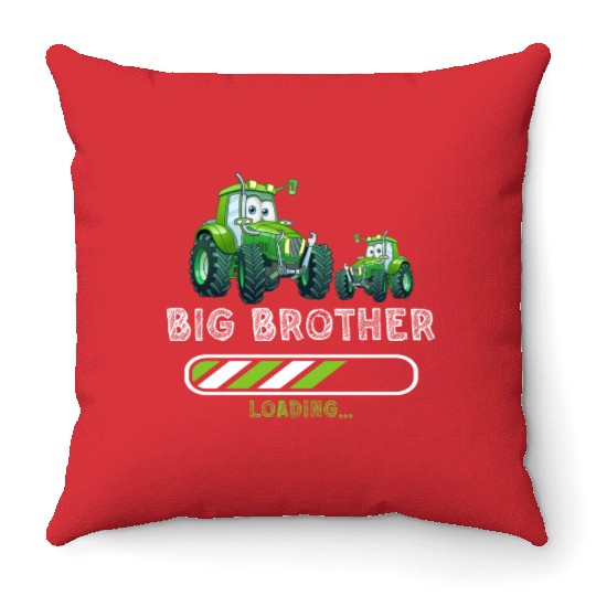 Big brother farmer tractor 2023 Throw Pillows