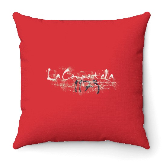 compostela logo way of St. James Throw Pillows