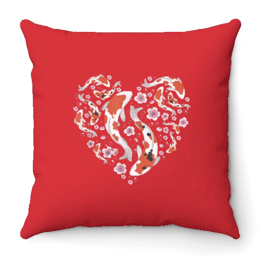 Koi fish Nishikigoi Japanese Koi Asian Women Throw Pillows