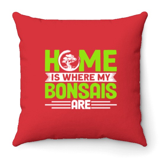 Bonsai Tree Owner Gift Bonsai Tree Gardening Throw Pillows