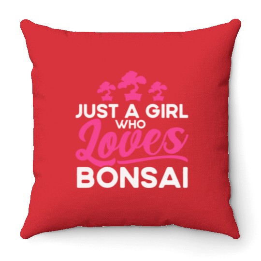 Bonsai Tree Owner Gift Bonsai Tree Gardening Throw Pillows