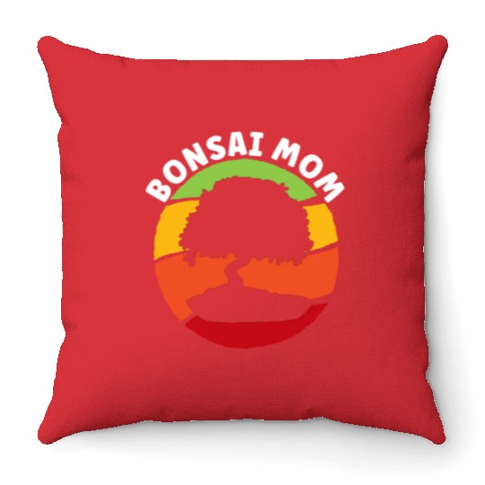 Bonsai Tree Owner Gift Bonsai Tree Gardening Throw Pillows