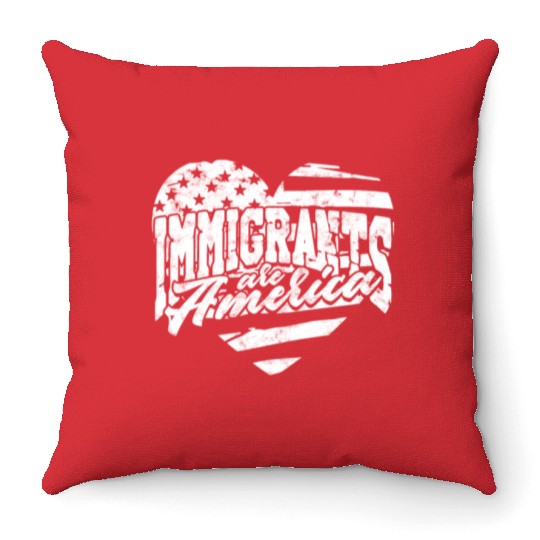 US Immigrant Indigenous USA Immigrants america Throw Pillows