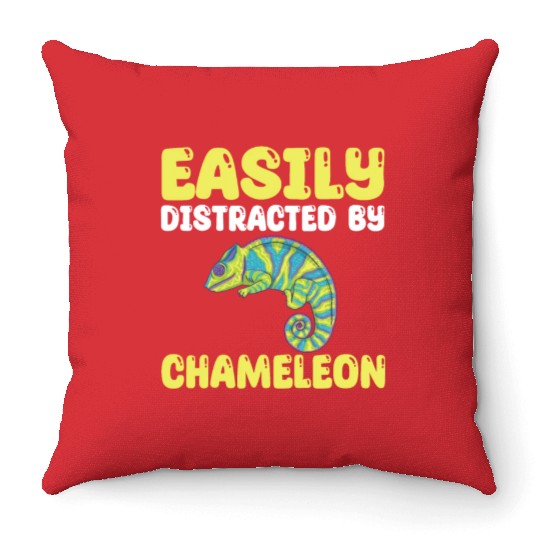 Funny Chameleon Lover Quote Throw Pillows