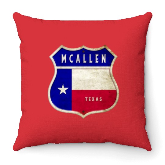 McAllen Texas coat of arms flag design Throw Pillows