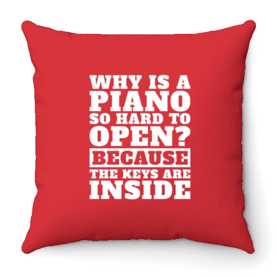 Music Teacher Funny Piano Throw Pillows