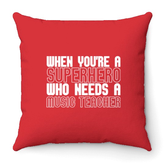 Music Teacher Throw Pillows