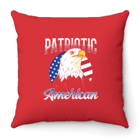 Patriotic American Patriot US USA Throw Pillows