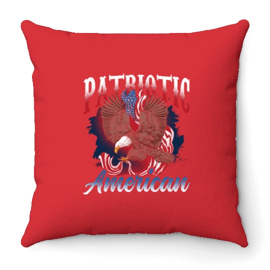 Patriotic American USA Patriot US Throw Pillows