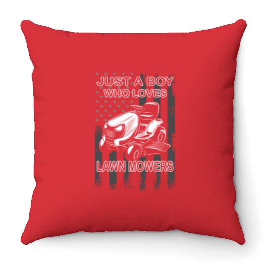 Lawn Mowers - Hobby Gardener - Lawn Care Throw Pillows