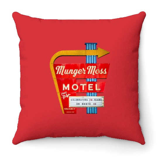 Munger Moss Motel Sign Route 66 Lebanon MO Throw Pillows