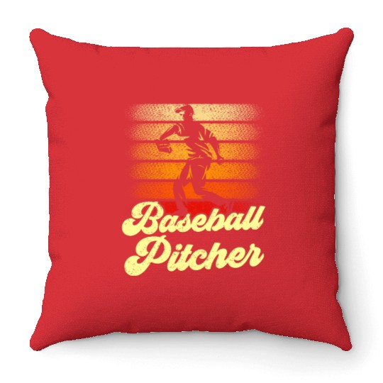 Baseball Pitcher Player Hobby Sayings Throw Pillows