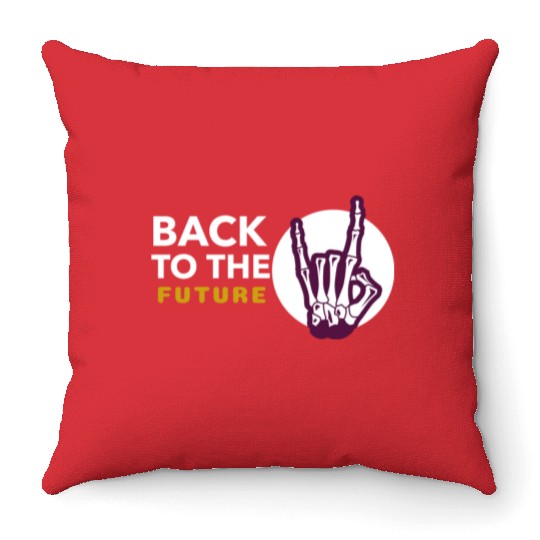 Back to the future Throw Pillows