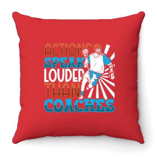 Lacrosse Player Lacrosse Coach Lax Player Sports Throw Pillows