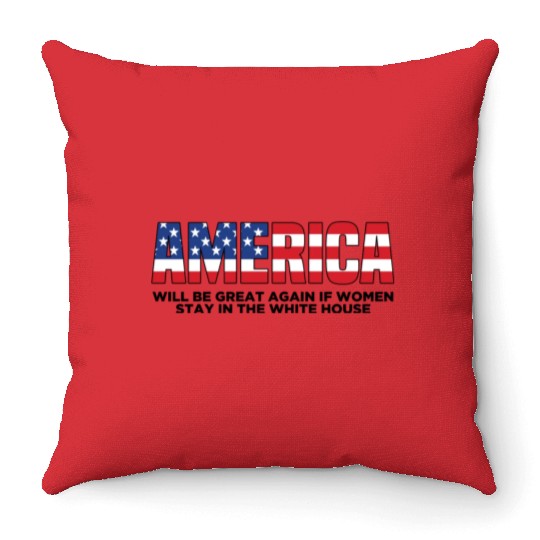 America Will Be Great Again Throw Pillows