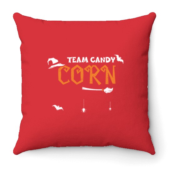 Team Candy Corn - Halloween Throw Pillows