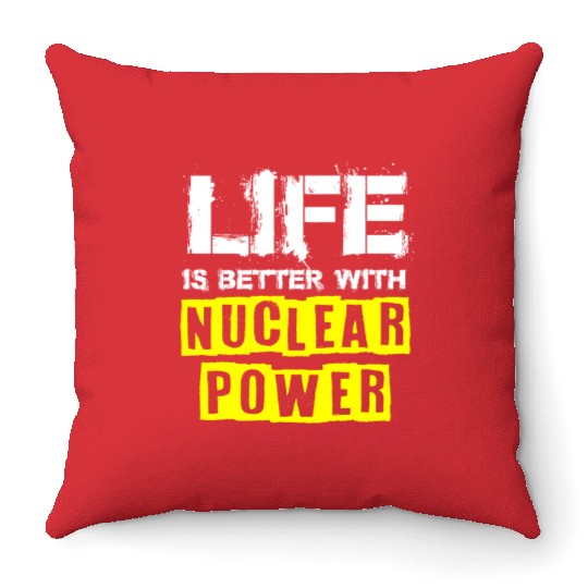 Nuclear Engineer, nuclear, science Throw Pillows