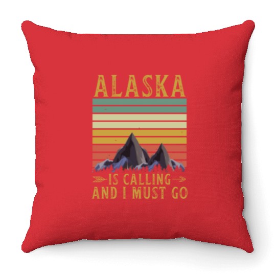 Alaska Throw Pillows Men's Women Children USA North Pole