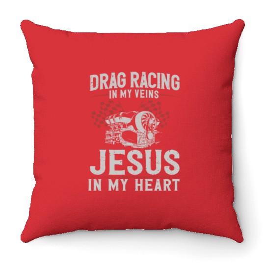 Drag Racing Race Car Drag Racing Throw Pillows