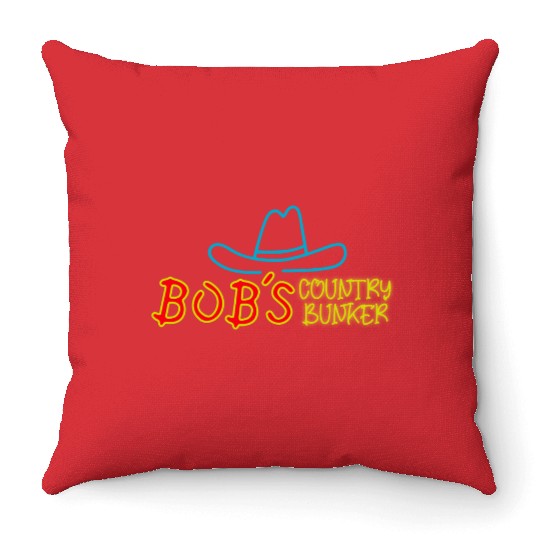 Funny Bob's Country Bunker Apparel Throw Pillows