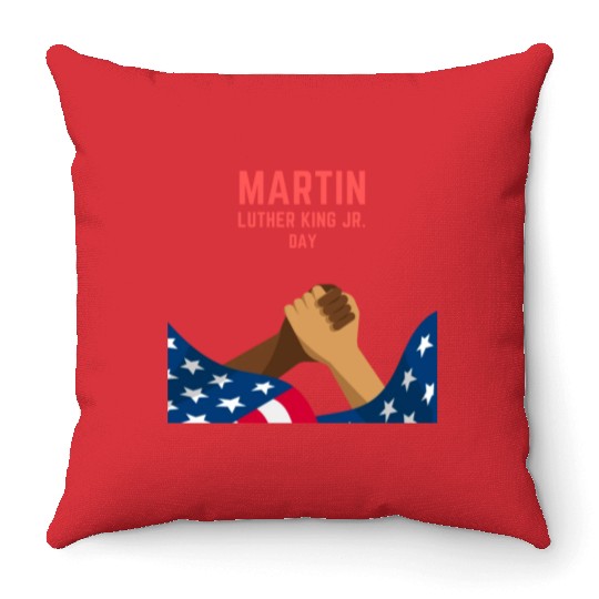 Martin Luther king jr. day Throw Pillows