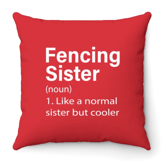 Fencing Girl Like A Normal Girl But Cooler Throw Pillows