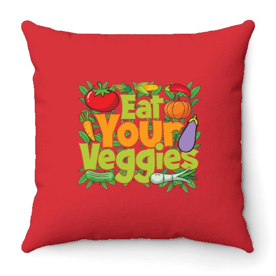 Eat Your Veggies Throw Pillows