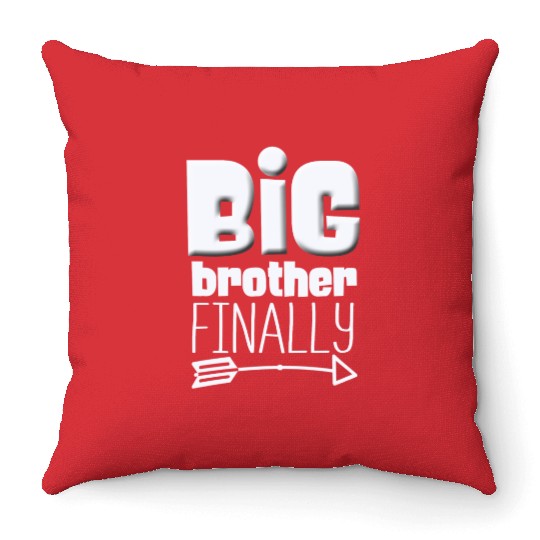 Big Brother Finally Big Bro Gamer Promoted Son Throw Pillows