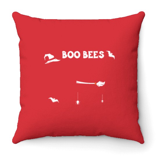 Boo Bees - Halloween Throw Pillows