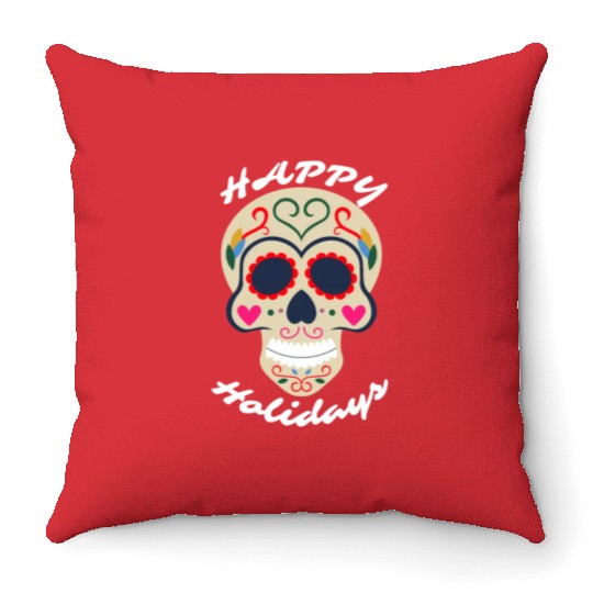 Happy Holidays Throw Pillows