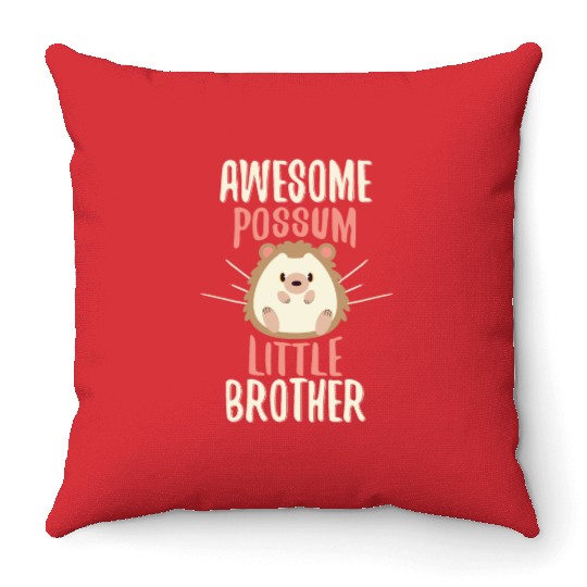 Awesome Possum Little Brother Throw Pillows