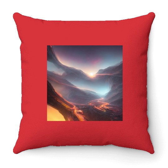 Sunrise at the Tunnel View Point Throw Pillows