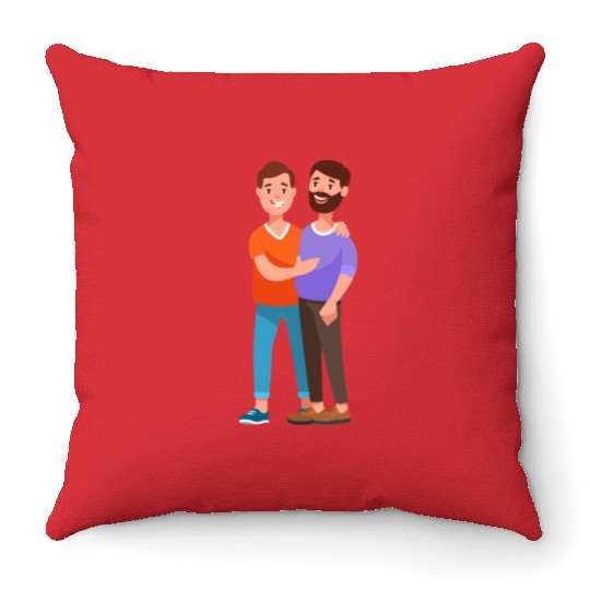 lesbian lgbtq pride valentine day 2023 valentines Throw Pillows
