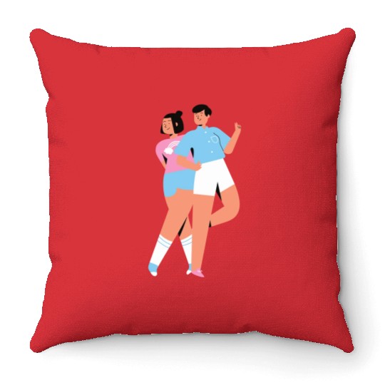 lesbian lgbtq pride valentine day 202 valentines Throw Pillows
