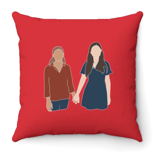 lesbian lgbtq pride valentine day 202 valentines Throw Pillows