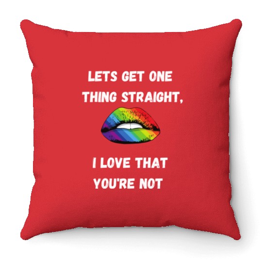 lesbian lgbtq pride valentine day 202 valentines Throw Pillows