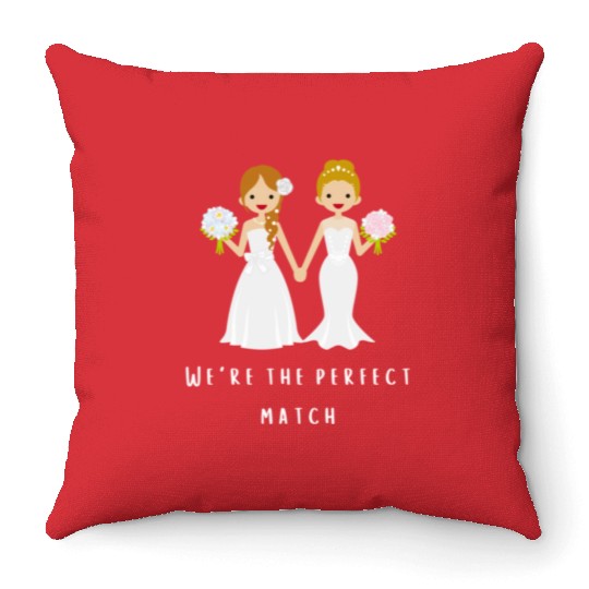 lesbian lgbtq pride valentine day 2023 valentines Throw Pillows