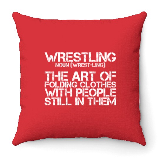 Wrestling, The Art Of Folding Clothes Throw Pillows