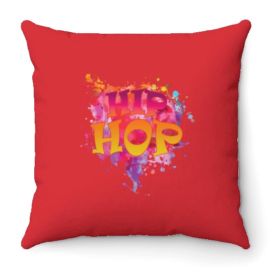 Hip Hop Genre Rap Freestyle Throw Pillows