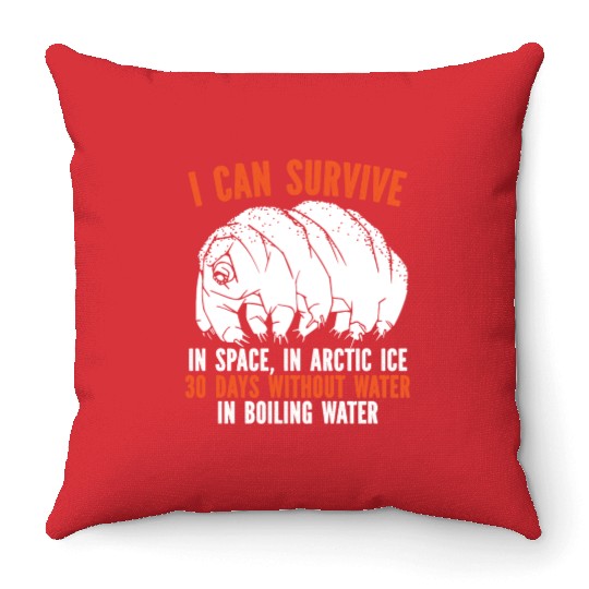 Tardigrade Science Water Bear Biology Microbiology Throw Pillows