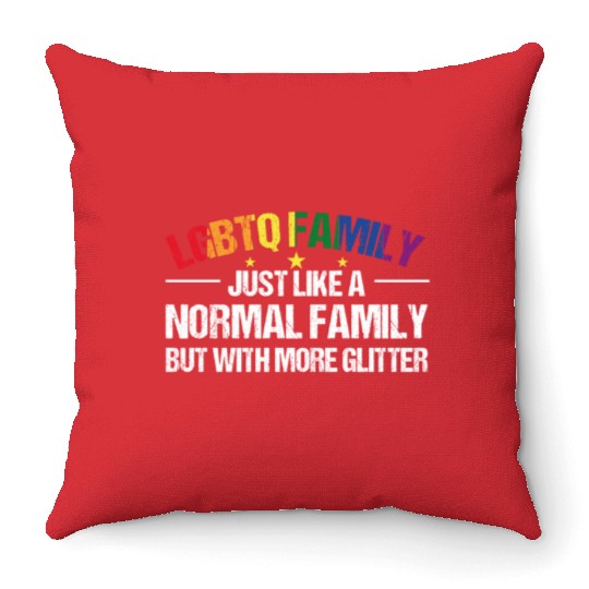 LGBTQ Family Gay Pride Month Rainbow Throw Pillows