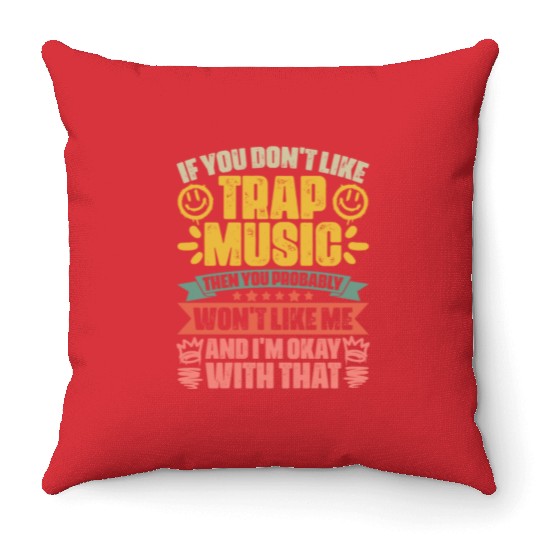 Retro Trap Music Trapping A Trap Vibes Trap Music Throw Pillows