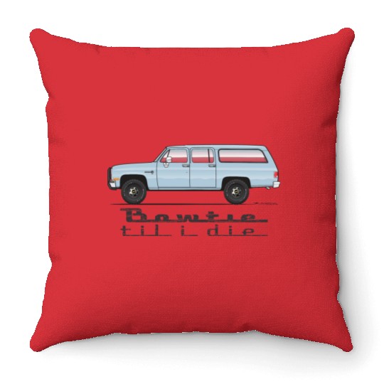 bowtie Light Blue Throw Pillows