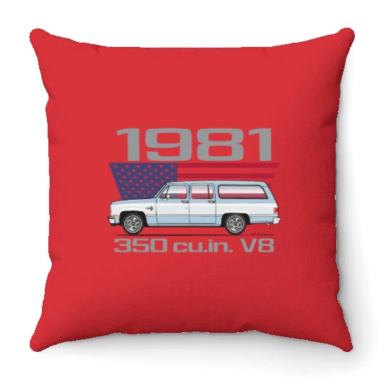1981 Light Blue Throw Pillows