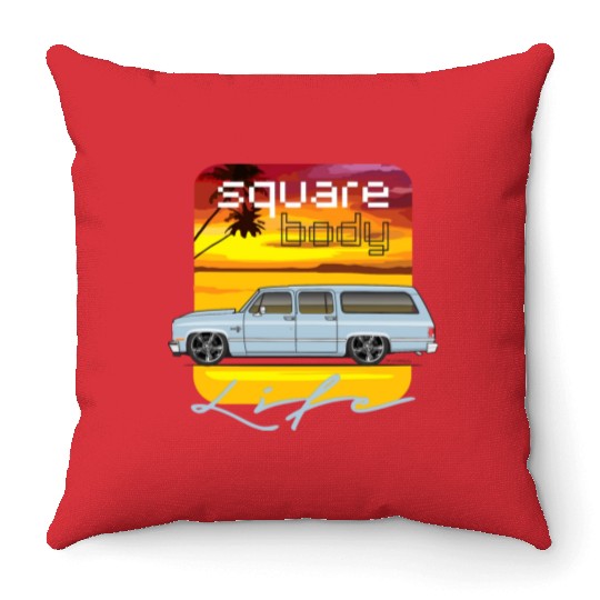 square Light Blue Throw Pillows