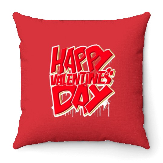 Valentine's Day love and affection Throw Pillows